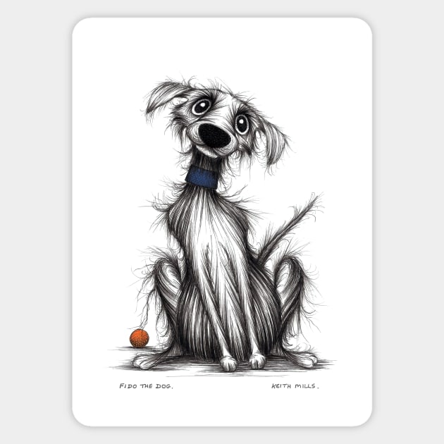 Fido the dog Sticker by Keith Mills